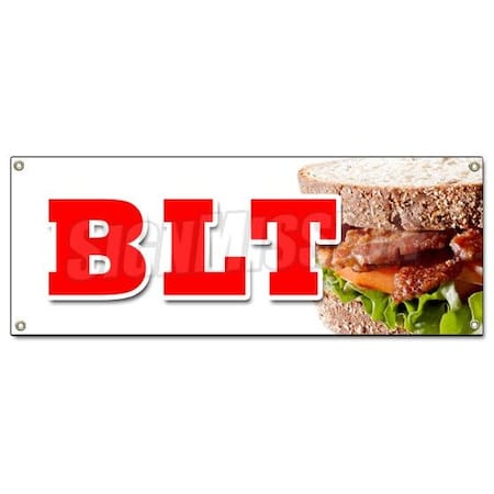 Signmission BLT BANNER SIGN bacon lettuce tomato sandwich drink special tuna salad B-Blt